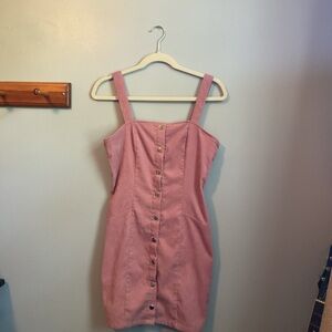 Pink Button-Down Dress